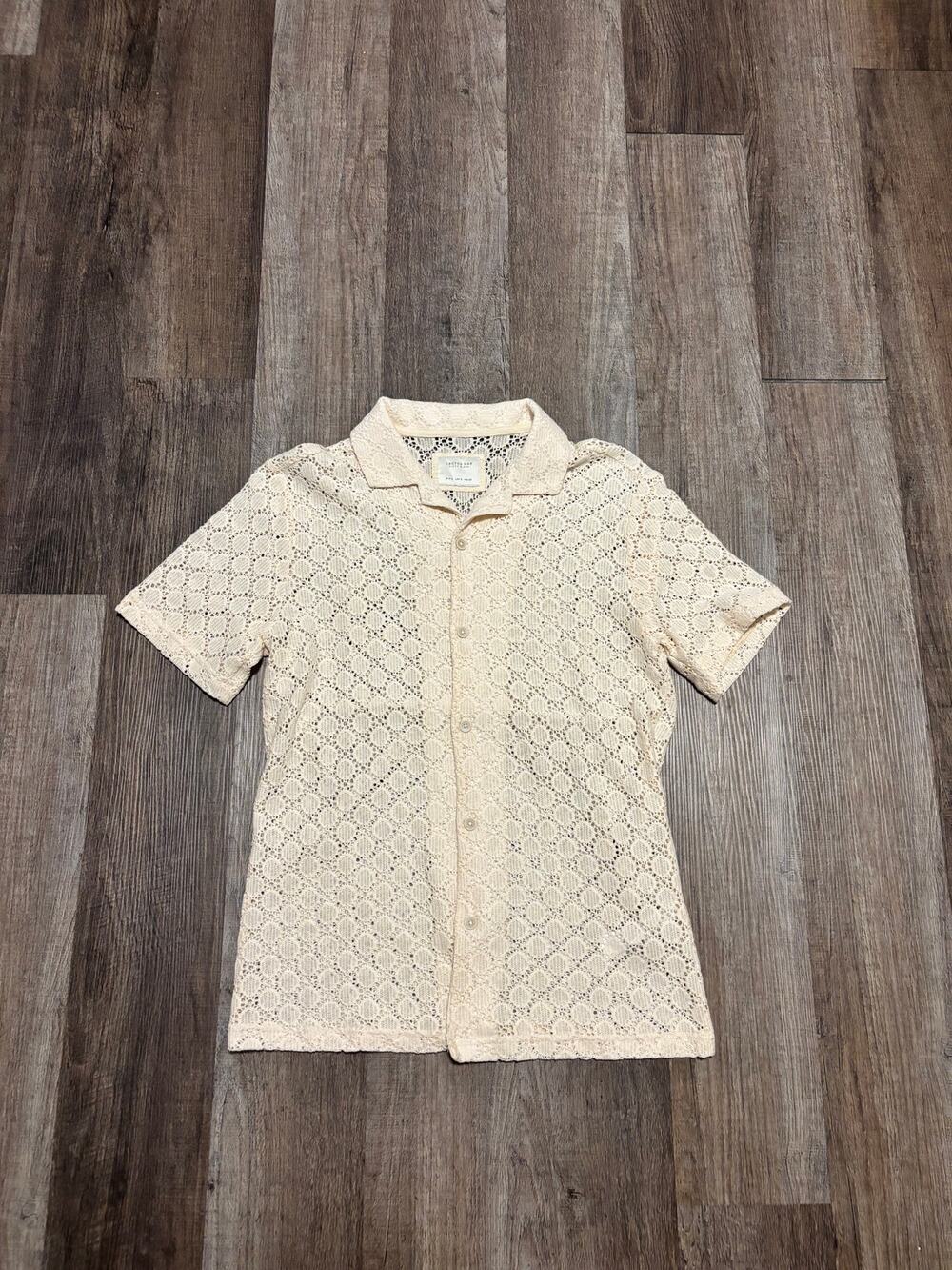 Cactus Man Lace Camp Collar Shirt
